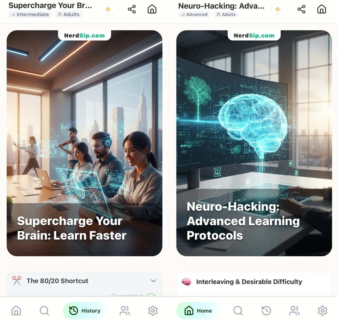 Split image showing passive reading versus active recall, illustrating the difference in learning speed