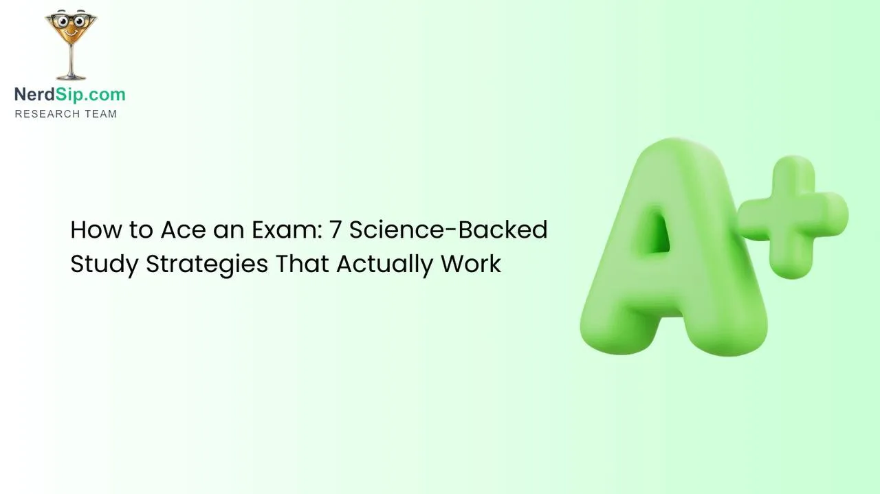 Student at a desk using active recall flashcards and a study planner to prepare for an exam