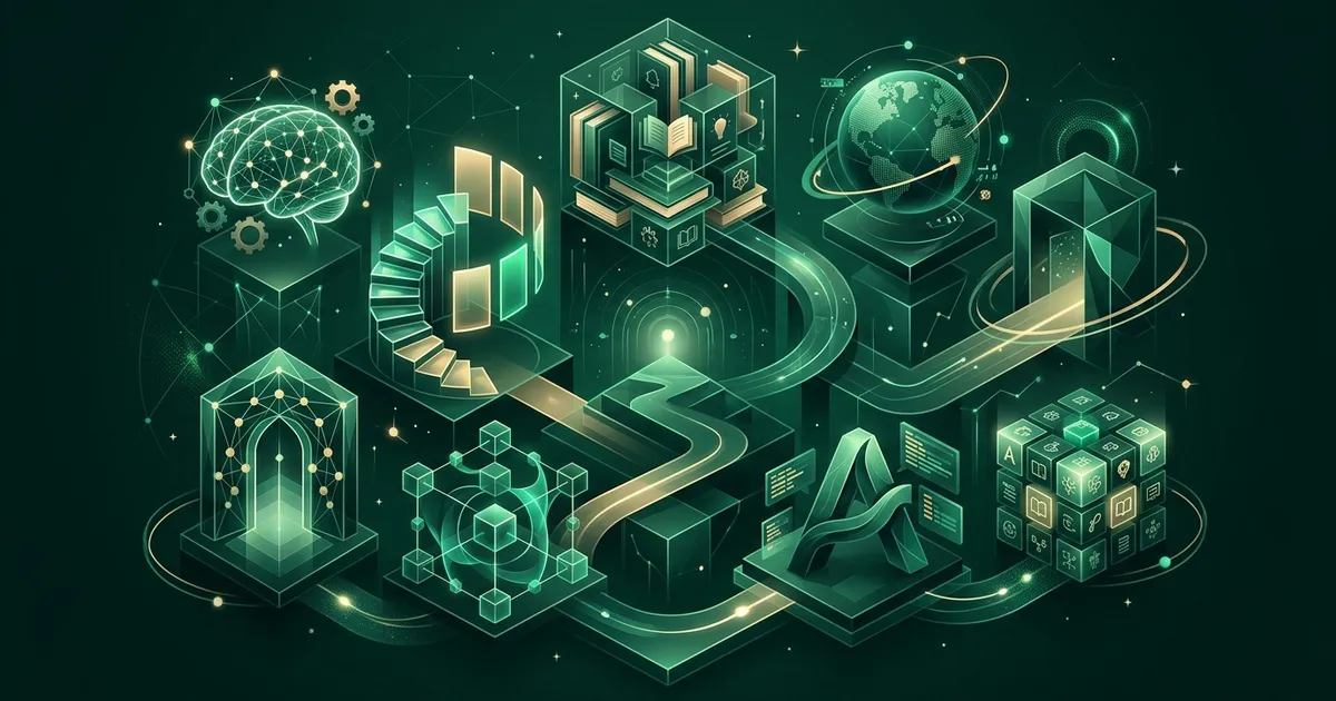 Person relaxing with a phone showing various learning apps, surrounded by books and a cup of coffee