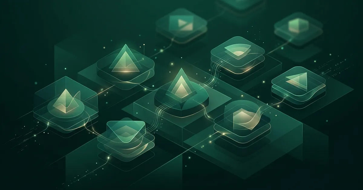 Person looking at their phone with a satisfied expression, the screen glowing with productive app interfaces