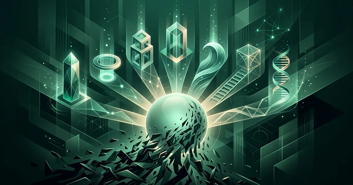 Person putting down their phone and picking up a book, with app icons floating around them