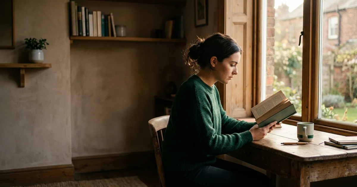 A focused person reading and learning, representing brainmaxing the mind