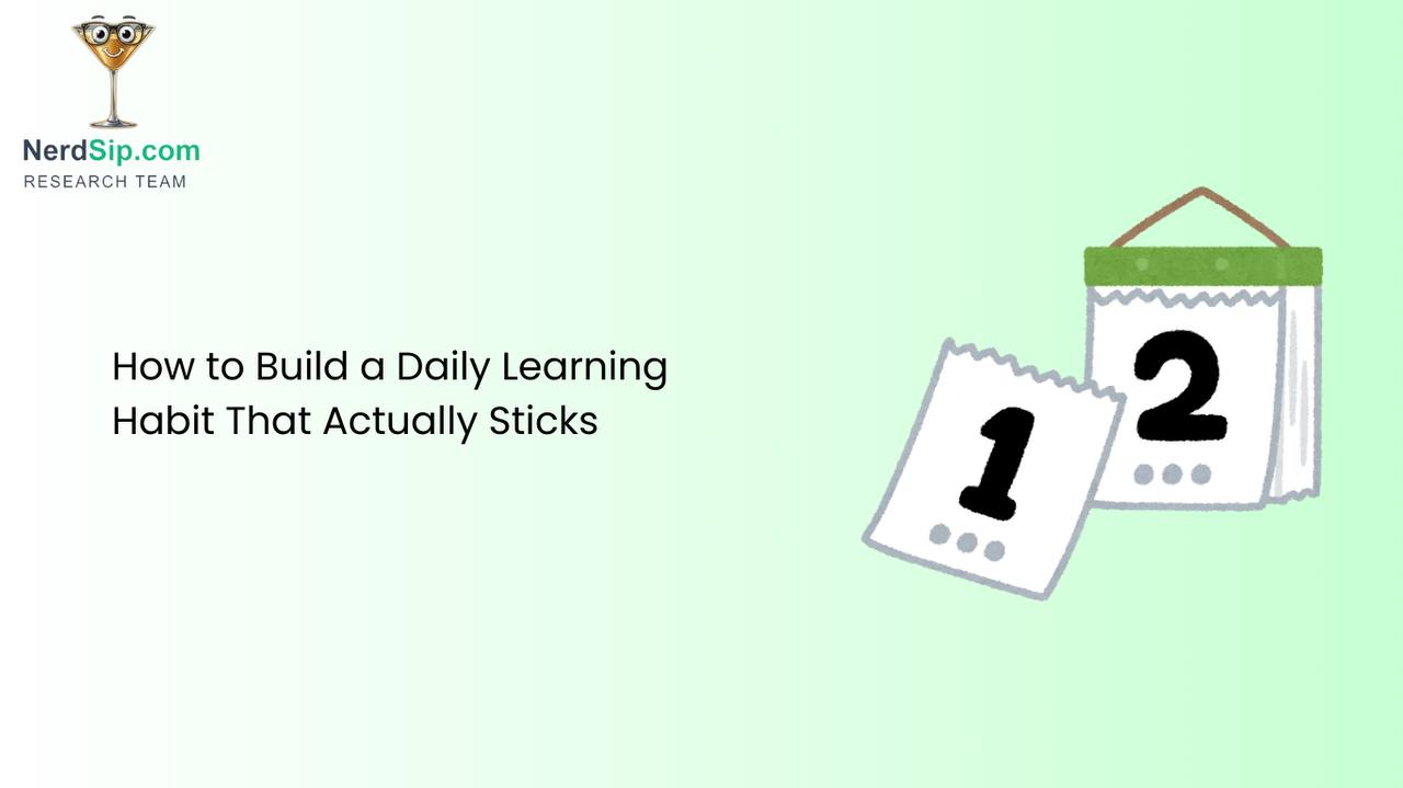 Daily learning habit concept