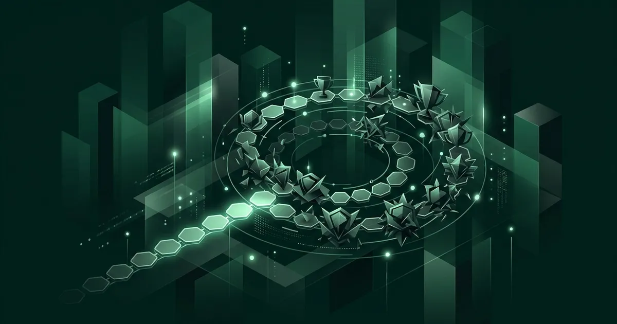 Illustration of a cracked streak counter flame icon with game badges scattered underneath, symbolizing broken gamification mechanics