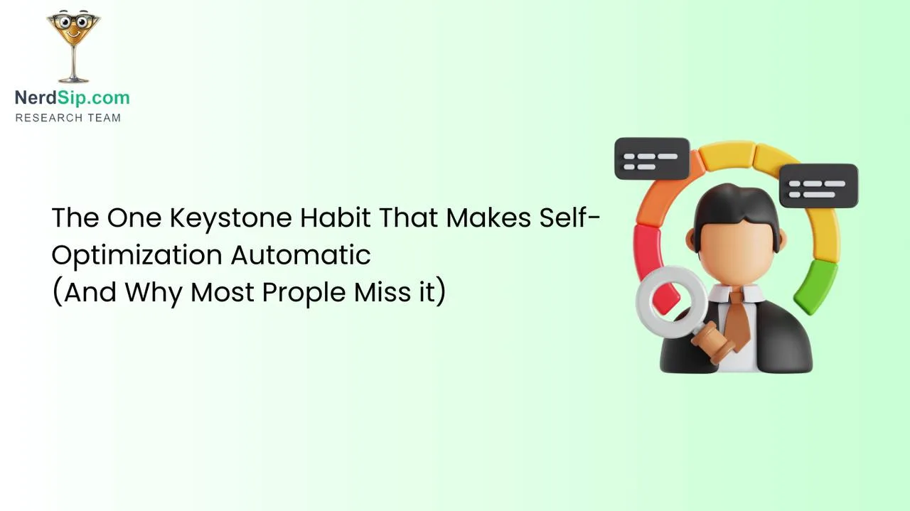 Single domino toppling a row of other habits, illustrating how one keystone habit triggers the rest