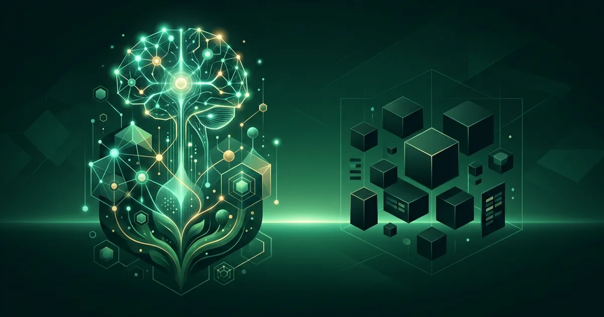 Smartphone displaying an AI-generated learning course alongside static microlearning cards, showing the contrast in flexibility