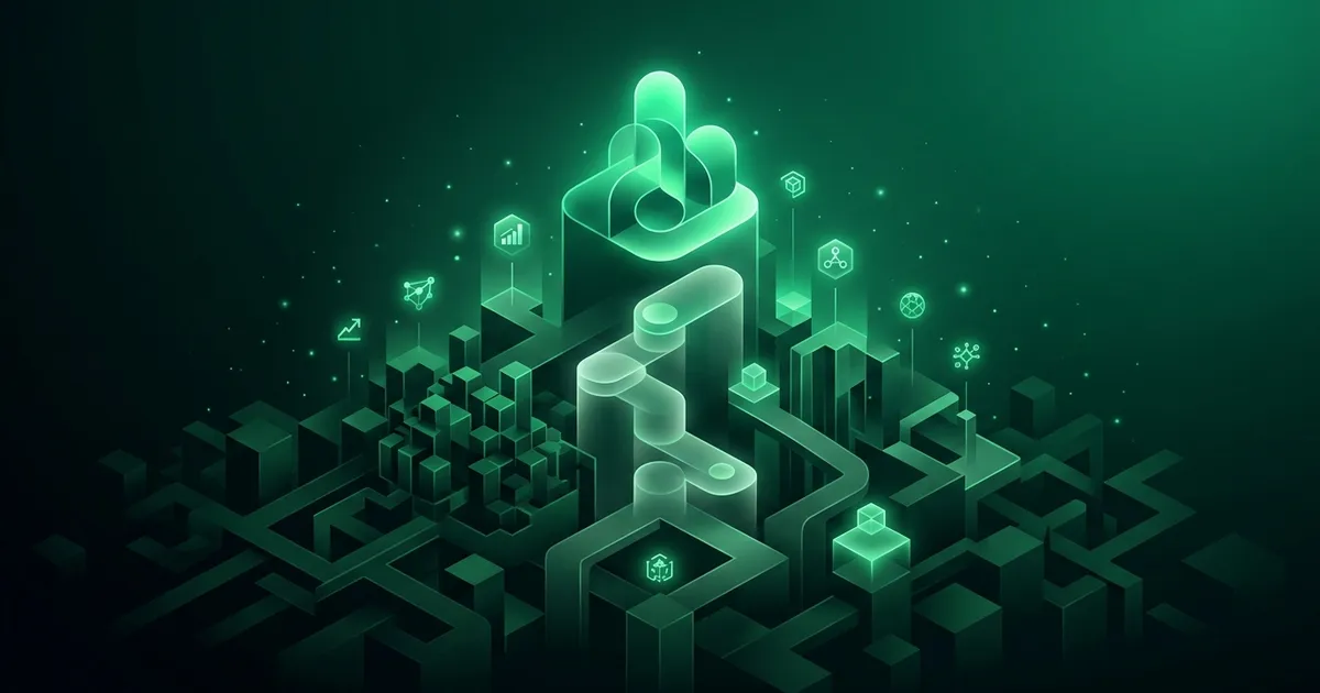 Split illustration showing a language flashcard on one side and science, history, and psychology icons on the other, with a bridge forming between them