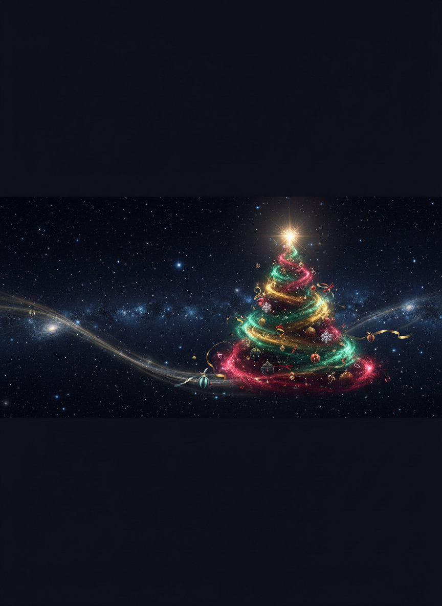 Kosmische Festtage: Der Weihnachtsbaum-Cluster