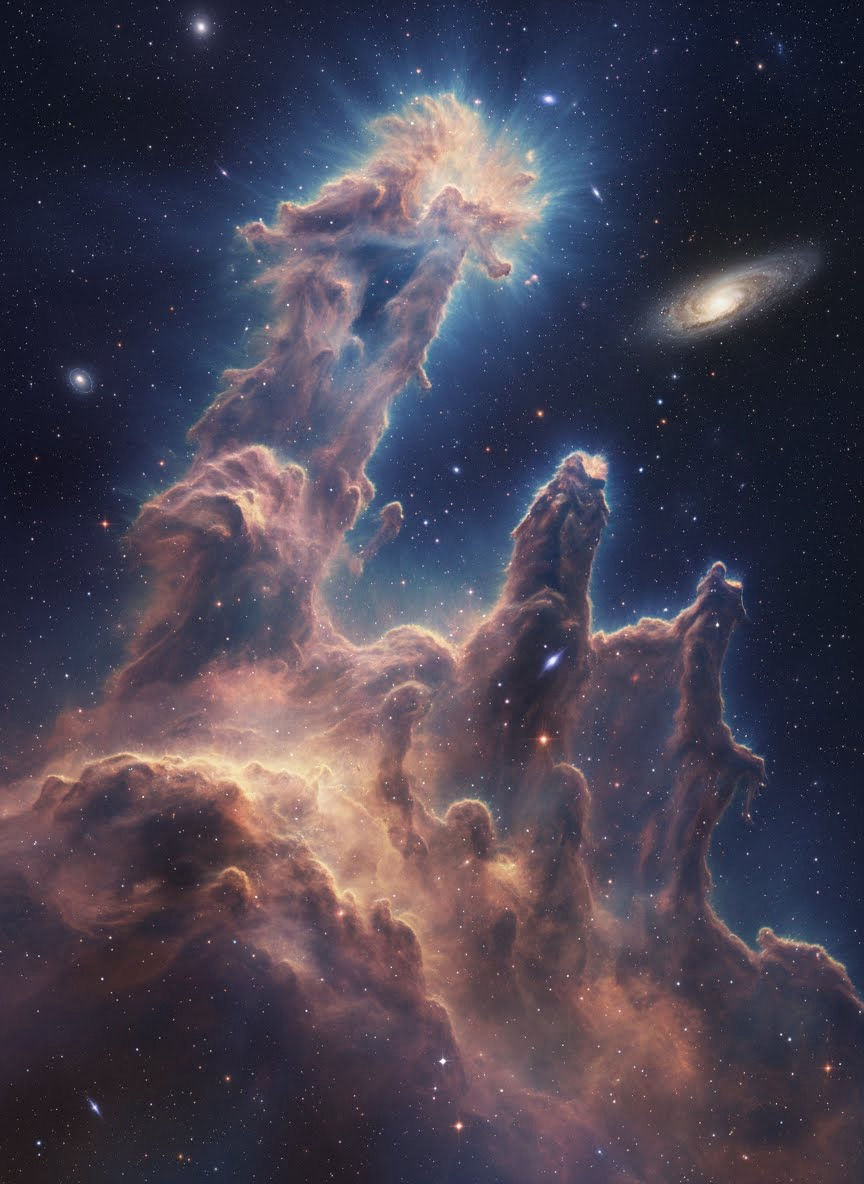 Stellar Nurseries: Inside the Pillars of Creation