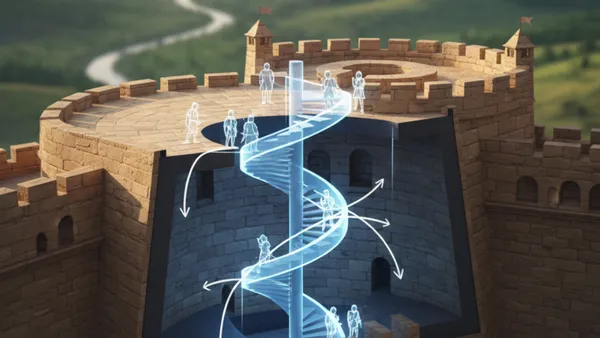 Taktik im Turm: Das Geheimnis der Wendeltreppe